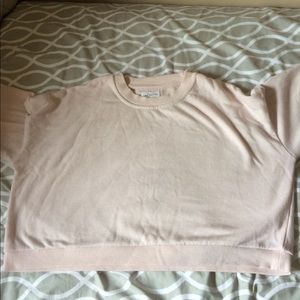 pink cropped top